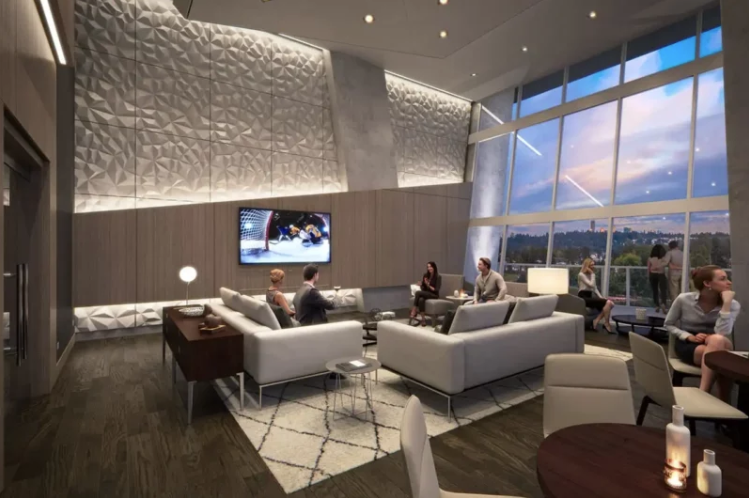 Modern condo interior at Pier West